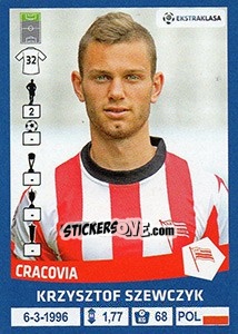 Sticker Krzysztof  Szewczyk - Ekstraklasa 2015-2016 n. 39 - Panini