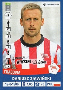 Sticker Dariusz Zjawinski - Ekstraklasa 2015-2016 n. 40 - Panini