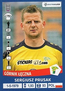 Cromo Serqiusz Prusak - Ekstraklasa 2015-2016 - Panini