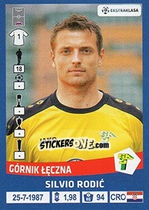 Figurina Silvio Rodic - Ekstraklasa 2015-2016 - Panini