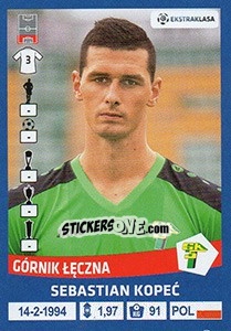 Cromo Sebastian Kopec - Ekstraklasa 2015-2016 - Panini