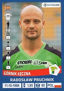 Figurina Radosłav Pruchnik - Ekstraklasa 2015-2016 - Panini