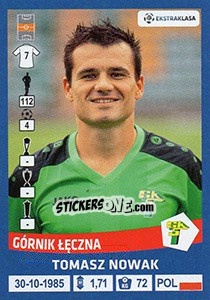 Sticker Tomasz Nowak - Ekstraklasa 2015-2016 - Panini