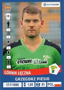 Cromo Grzegorz Piesio - Ekstraklasa 2015-2016 n. 54 - Panini