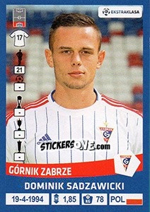 Sticker Dominik Sadzawicki - Ekstraklasa 2015-2016 - Panini