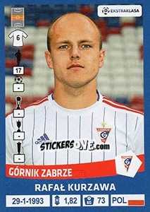 Sticker Rafal Kurzawa - Ekstraklasa 2015-2016 n. 79 - Panini