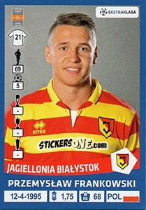 Sticker Przemysław Frankowski - Ekstraklasa 2015-2016 n. 92 - Panini