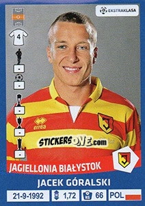 Sticker Jacek Goralski - Ekstraklasa 2015-2016 - Panini