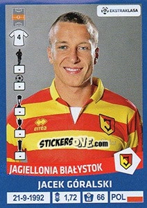 Sticker Jacek Goralski - Ekstraklasa 2015-2016 n. 93 - Panini