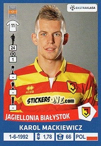 Sticker Karol Mackiewicz - Ekstraklasa 2015-2016 n. 97 - Panini