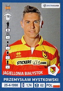 Sticker Przemyslaw Mystkowski - Ekstraklasa 2015-2016 n. 98 - Panini