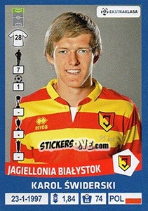 Sticker Karol Swiderski - Ekstraklasa 2015-2016 n. 102 - Panini