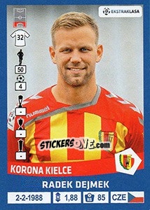 Sticker Radek Dejmek - Ekstraklasa 2015-2016 n. 107 - Panini
