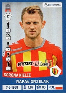Sticker Rafal Grzelak - Ekstraklasa 2015-2016 n. 109 - Panini