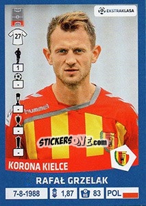 Cromo Rafal Grzelak - Ekstraklasa 2015-2016 - Panini