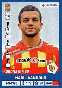 Sticker Nabil Aankour - Ekstraklasa 2015-2016 n. 115 - Panini