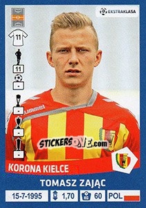 Sticker Tomasz Zajac - Ekstraklasa 2015-2016 n. 122 - Panini