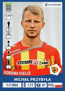 Sticker Michal Przybyla - Ekstraklasa 2015-2016 n. 123 - Panini