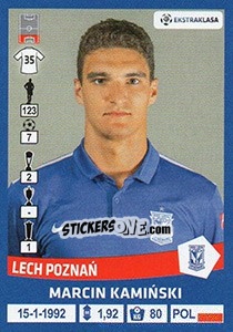 Figurina Marcin Kaminski - Ekstraklasa 2015-2016 - Panini