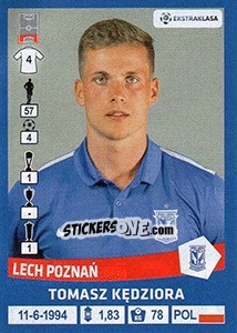 Sticker Tomasz Kedziora - Ekstraklasa 2015-2016 - Panini