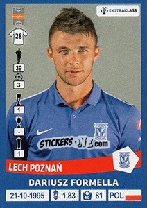 Figurina Dariusz Formella - Ekstraklasa 2015-2016 - Panini