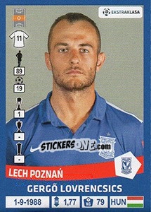 Sticker Gergo Lovrencsics - Ekstraklasa 2015-2016 n. 139 - Panini