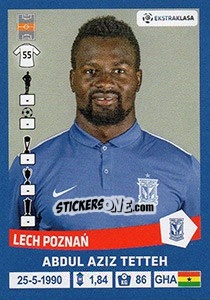 Sticker Abdul Aziz Tetteh - Ekstraklasa 2015-2016 n. 142 - Panini