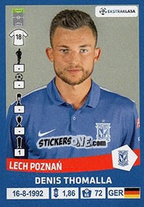 Sticker Denis Thomalla - Ekstraklasa 2015-2016 n. 144 - Panini