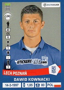 Sticker Dawid Kownacki - Ekstraklasa 2015-2016 n. 145 - Panini