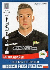 Cromo Lukasz Budzilek - Ekstraklasa 2015-2016 - Panini