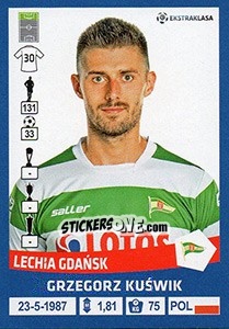 Sticker Grzegorz Kuswik - Ekstraklasa 2015-2016 - Panini