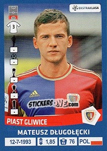 Sticker Mateusz Dlugolecki - Ekstraklasa 2015-2016 n. 192 - Panini