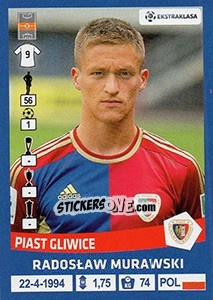 Cromo Radoslaw Murawski - Ekstraklasa 2015-2016 n. 199 - Panini