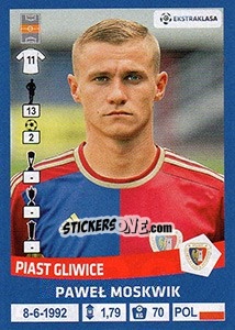 Sticker Pawel Moskwik - Ekstraklasa 2015-2016 n. 202 - Panini