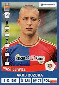 Sticker Jakub Kuzdra - Ekstraklasa 2015-2016 n. 204 - Panini