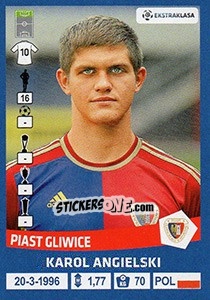 Sticker Karol Angielski - Ekstraklasa 2015-2016 n. 205 - Panini