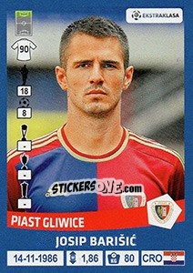 Sticker Josip Barisic - Ekstraklasa 2015-2016 n. 206 - Panini
