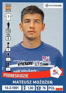 Sticker Mateusz Mozdzen - Ekstraklasa 2015-2016 n. 222 - Panini