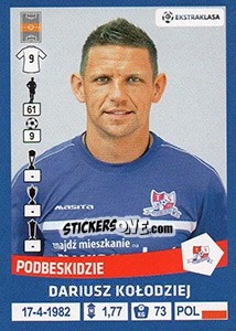 Sticker Dariusz Kołodziej - Ekstraklasa 2015-2016 - Panini