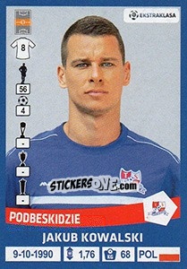 Sticker Jakub Kowalski - Ekstraklasa 2015-2016 - Panini