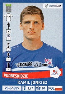 Sticker Kamil Jonkisz - Ekstraklasa 2015-2016 n. 228 - Panini
