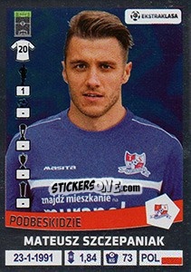 Sticker Mateusz Szczepaniak - Ekstraklasa 2015-2016 - Panini