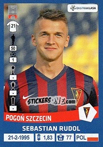 Sticker Sebastian Rudol - Ekstraklasa 2015-2016 n. 238 - Panini