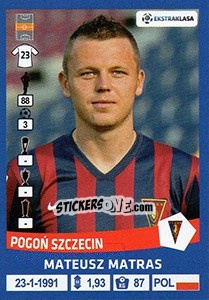 Sticker Mateusz Matras - Ekstraklasa 2015-2016 n. 244 - Panini