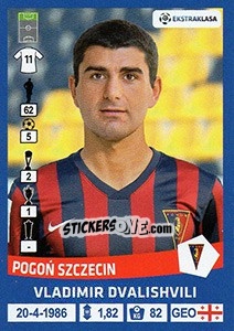 Sticker Vladimer Dvalishvili - Ekstraklasa 2015-2016 n. 248 - Panini
