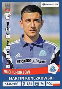 Cromo Martin Konczkowski - Ekstraklasa 2015-2016 n. 257 - Panini