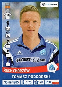 Sticker Tomasz Podgorski - Ekstraklasa 2015-2016 n. 269 - Panini
