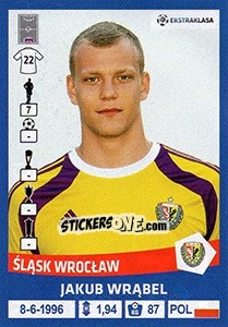Sticker Jakub Wrabel - Ekstraklasa 2015-2016 n. 274 - Panini