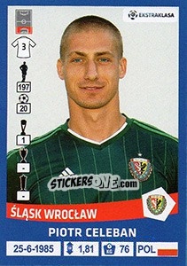 Cromo Piotr Celeban - Ekstraklasa 2015-2016 - Panini