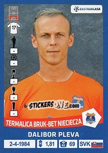 Sticker Dalibor Pleva - Ekstraklasa 2015-2016 n. 297 - Panini